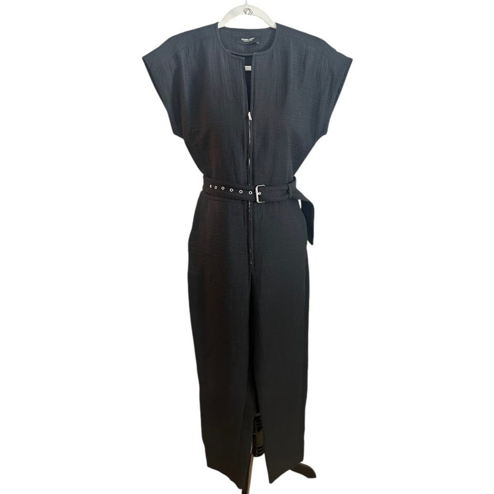 Rachel‎ Comey Black Textured Ranks Jumpsuit New York Size 0